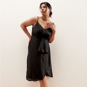 Banana Republic Black Strappy Wrap Dress